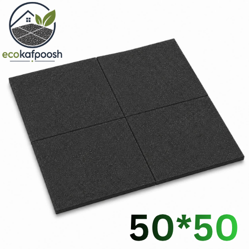 کفپوش گرانولی قالب ساده ابعاد 50*50 سانتیمتر رنگ مشکی